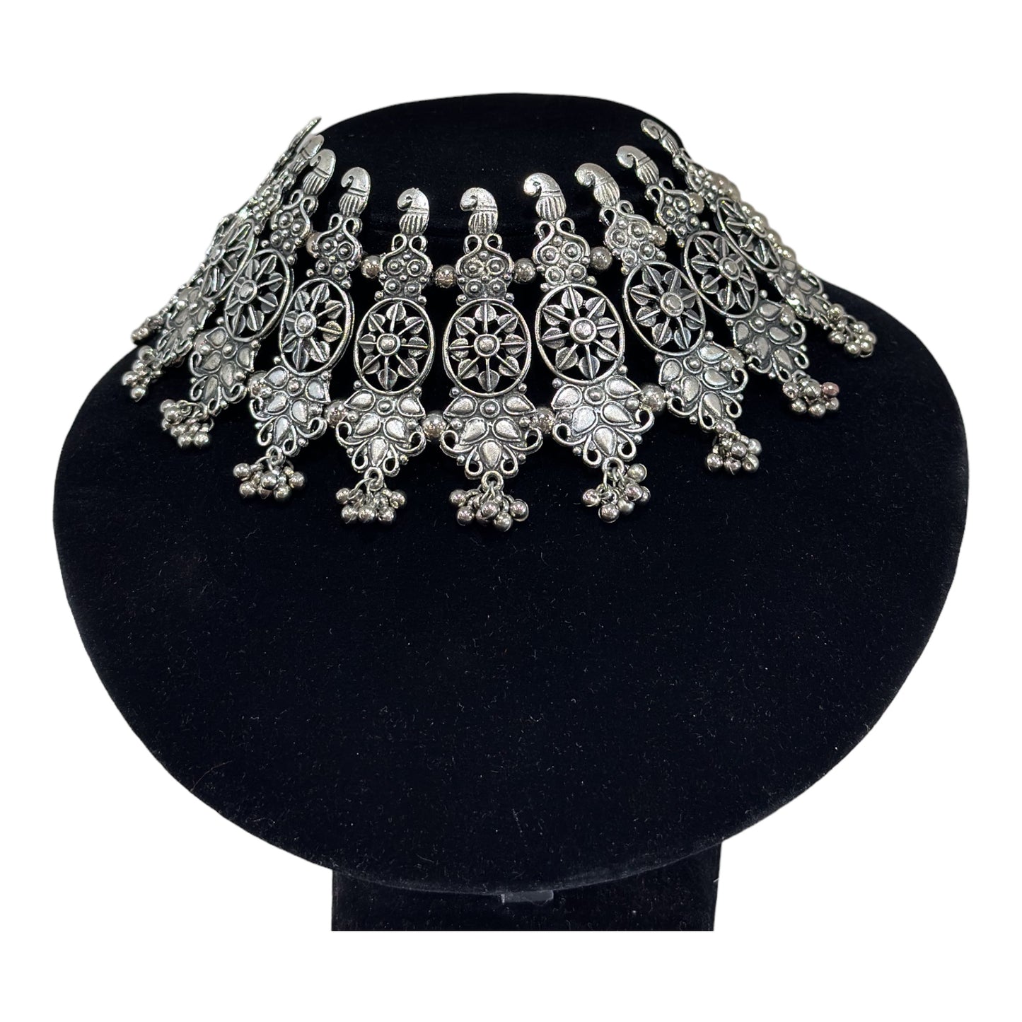 Traditional oxidized silver jewelry