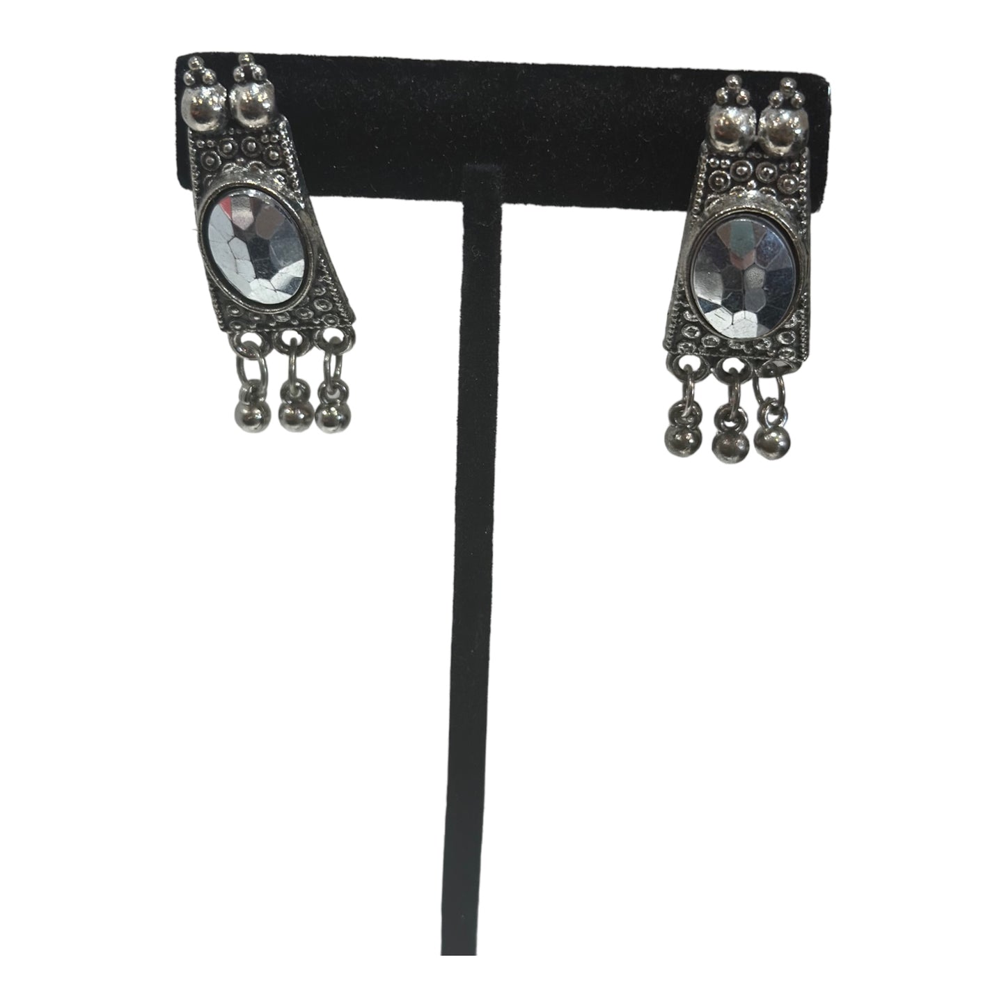 Traditional Indian silver oxidized jewelry set