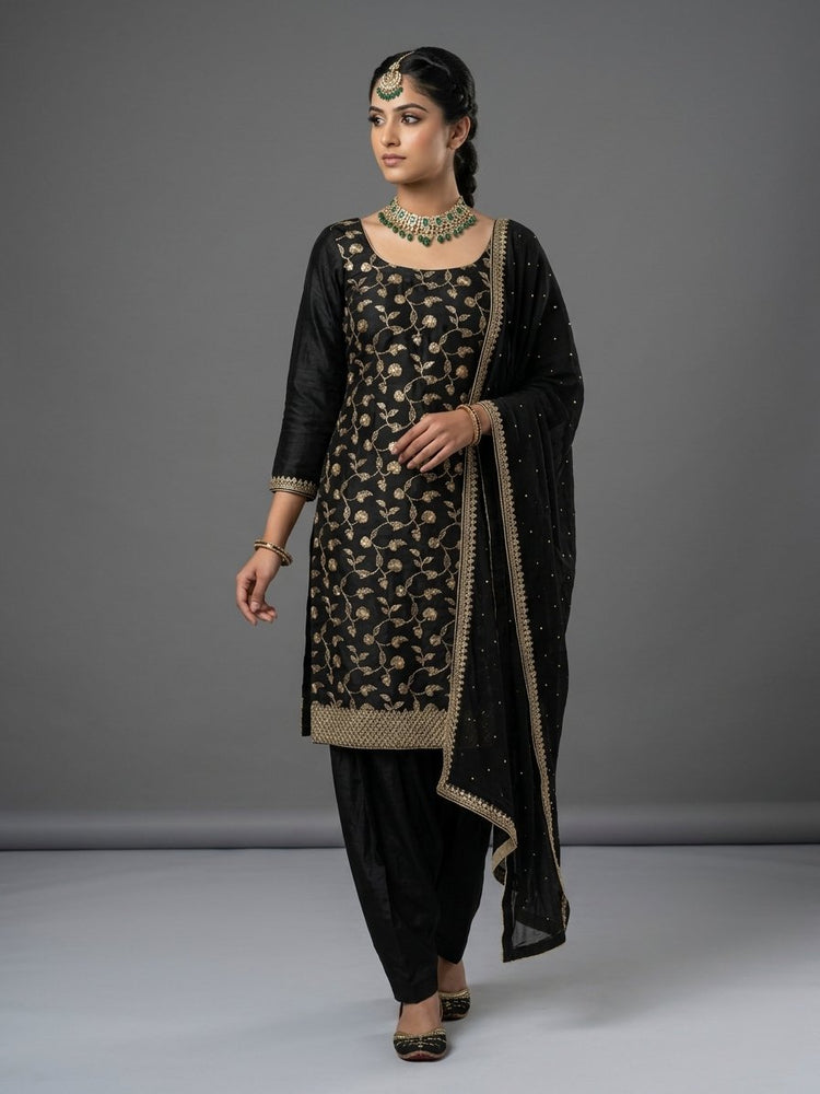 Black Banarasi suit 300317