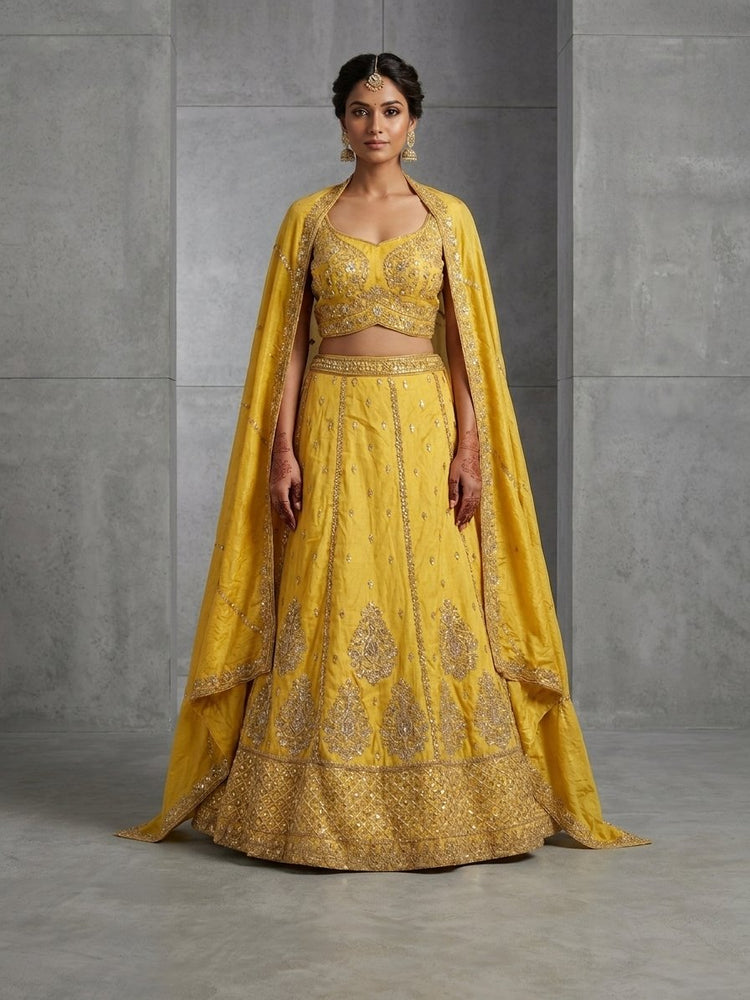 Yellow lehanga 900904