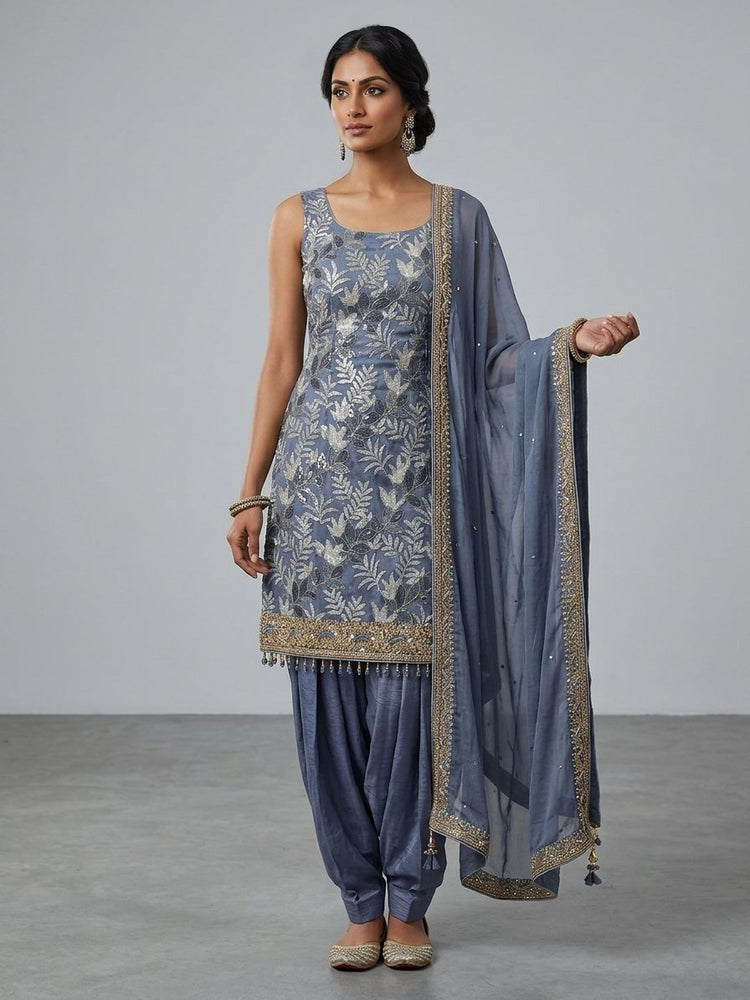 Unstitched suit with handwork 300304