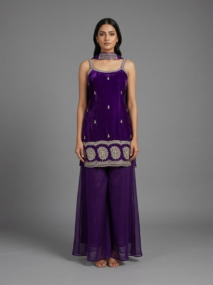 Dark purple sharara 400442