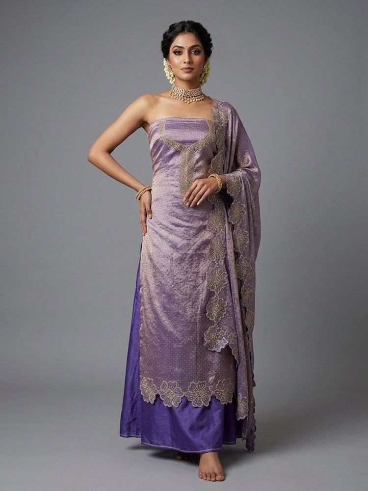 Purple unstitched suit 300316