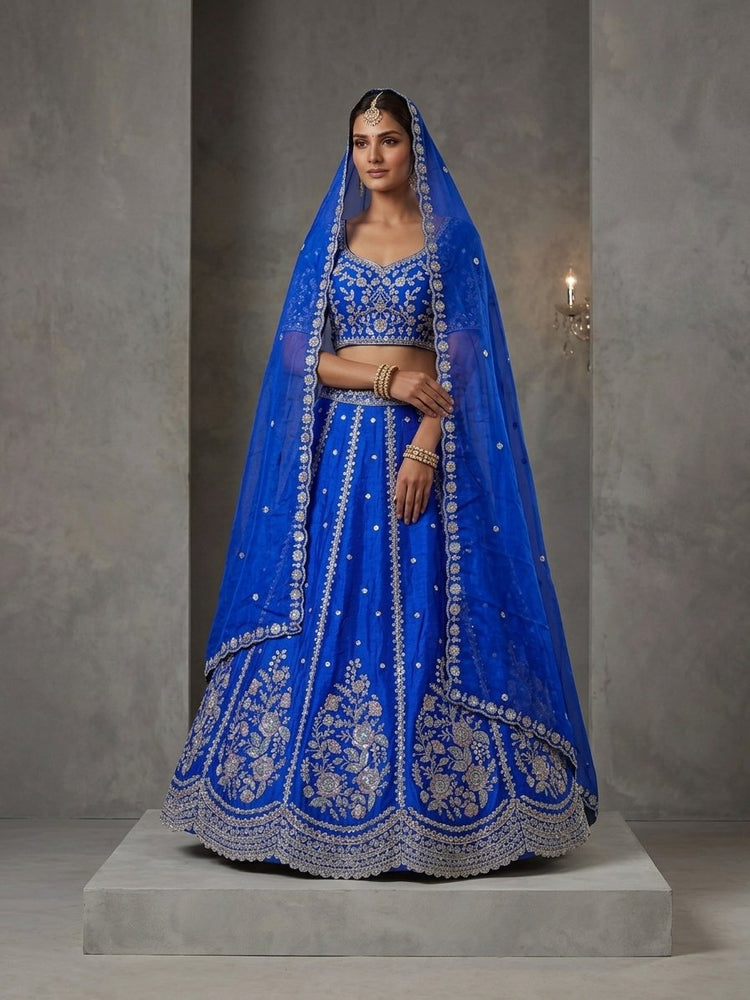 Royal blue lehanga 900917