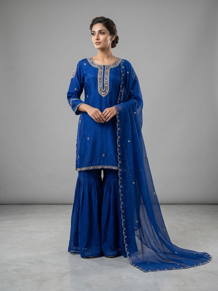 Royal Blue Gharara 400426