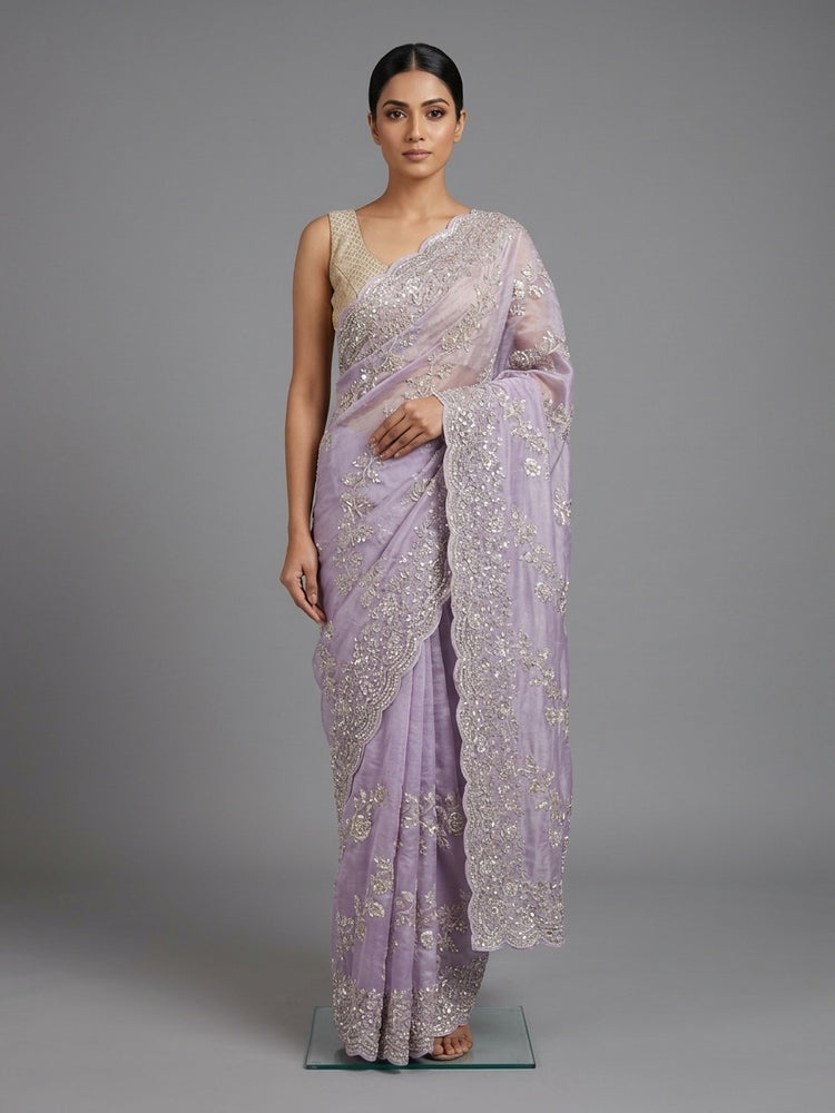 Lavender/Lilac Saree 100115